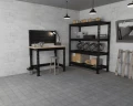 Stół warsztatowy Mega-Met ze ścianką na narzędzia 80x120x60 - aranżacja