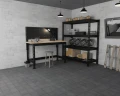 Stół warsztatowy Mega-Met ze ścianką na narzędzia 90x160x60 - aranżacja
