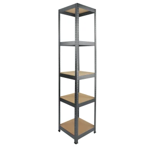 Regał metalowy wciskany P2P 180x40x40 175kg grafitowy MDF