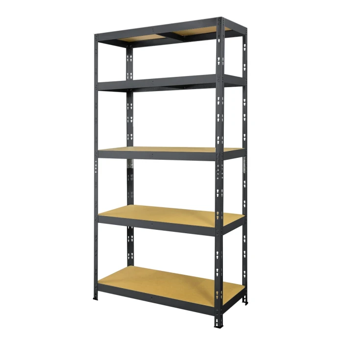 Regał metalowy wciskany 180x90x40 200kg grafitowy HDF skos