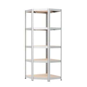 Regał metalowy narożny wciskany 180x80x80x40 175kg ocynk HDF
