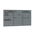 Tablica narzędziowa ŚC2 60x120 + haczyki i zawieszki (14 sztuk) szara - skos