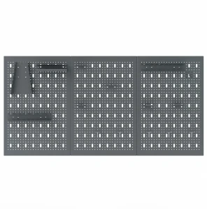 Tablica narzędziowa SC2 60x120 + haczyki i zawieszki (14 sztuk) szara