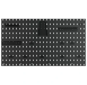 Tablica narzędziowa SC6 63x112,5 + haczyki i zawieszki (17 sztuk) czarna