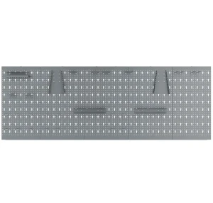 Tablica narzędziowa SC7 60x170 + haczyki i zawieszki (27 sztuk) szara