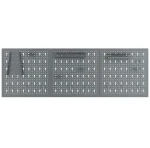 Tablica narzędziowa SC3 40x120 + haczyki i zawieszki (15 sztuk) szara
