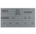 Tablica narzędziowa SC6 63x112,5 + haczyki i zawieszki (14 sztuk) szara  - front