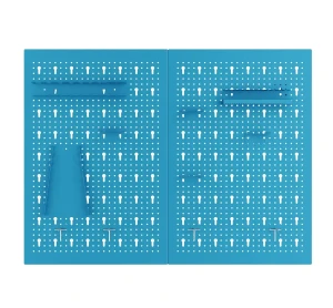 Tablica narzędziowa SC5 60x80 + haczyki i zawieszki (11 sztuk) niebieska