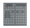 Tablica narzędziowa SC4 60x60 + haczyki i zawieszki (10 sztuk) szara - front