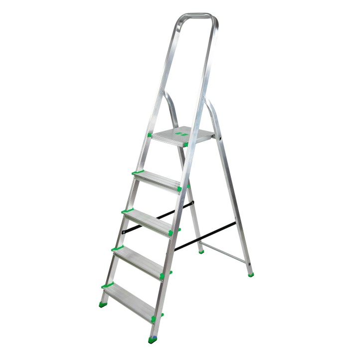 Drabina aluminiowa Bayersystem BS-DA5 150kg zielone elementy plastikowe
