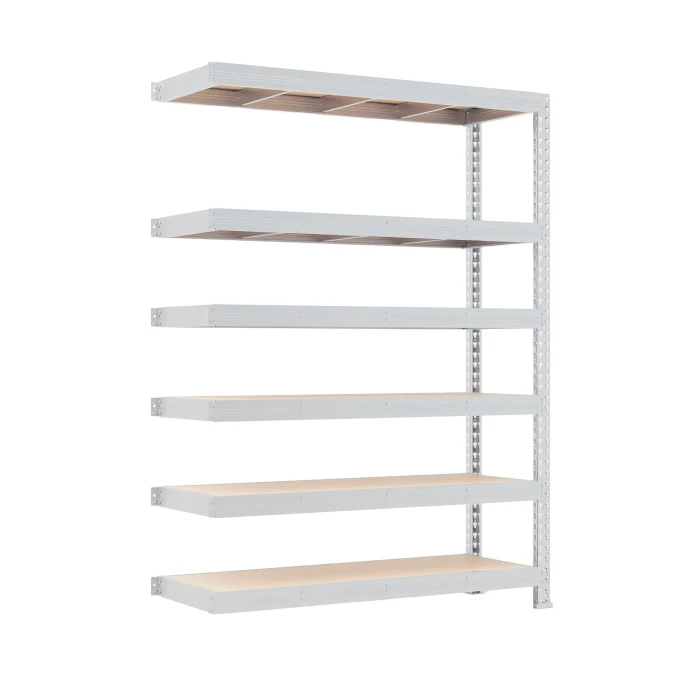 Dostawka do regału wciskanego Mega-Met 240x180x60 300kg 6 półek ocynk HDF - skos