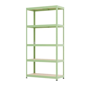 Regał metalowy wciskany P2P 180x90x40 175kg zielony HDF