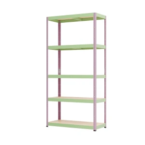 Regał metalowy wciskany RZP 179x90x40 175kg fioletowo-zielony HDF