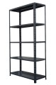 Regał metalowy skręcany BR13 185x100x30 100kg grafit 5 półek - skos