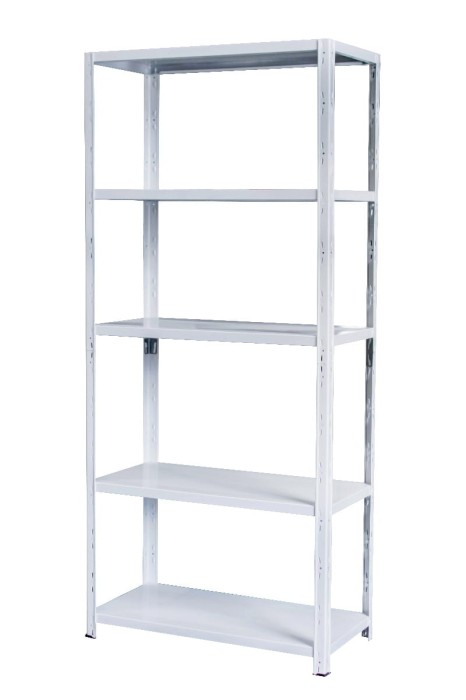 Regał metalowy wciskane BR-WW 180x80x40 60kg biały - skos