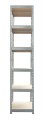 Regał metalowy skręcany STABIL 6 półek 225x90x40 200kg ocynk MDF - bok