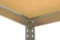 Regał metalowy skręcany STABIL 6 półek 225x90x40 200kg ocynk MDF - noga z półką