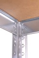 Regał metalowy wciskany RZP220 179x90x40 220kg ocynk HDF - noga z półką