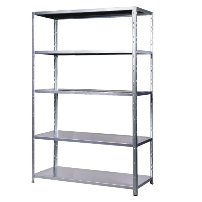 Regał metalowy wciskany BR-WW 180x120x50 80kg ocynk 5 półek - skos