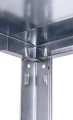 Regał metalowy wciskany BR-WW 180x120x50 80kg ocynk 5 półek - noga z półką