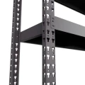 Regał metalowy wciskany Mega-Met 180x160x60 500kg 4 półki grafitowy HDF noga