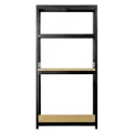 Regal-metalowy-wciskany-P2P-180x90x40-200kg-czarny-HDF-5-polkowy---front.webp
