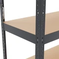 Regał metalowy wciskany RZP R150 179x75x35 150kg grafitowy HDF - noga z półką