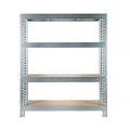 Regał metalowy wciskany Mega-Met 180x160x60 300kg 4 półki HDF ocynk front