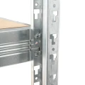 Regał metalowy wciskany Mega-Met 180x160x60 300kg 4 półki HDF ocynk noga z półką