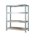Regał metalowy wciskany Mega-Met 180x160x60 300kg 4 półki HDF ocynk skos
