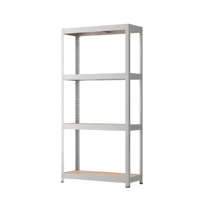 Regał metalowy wciskany P2P 150x70x30 100kg ocynk HDF - 4 półki - skos