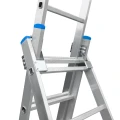 Drabina aluminiowa Bayersystem BS-DW 3x6 niebieskie elementy plastikowe łączenie elementów