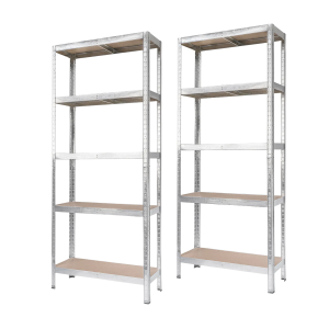 Zestaw regałów metalowych wciskanych P2P 180x75x30 175kg ocynk HDF - 2 sztuki 