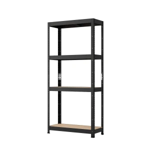 Regał metalowy wciskany RZP 149x75x30 50kg czarny HDF