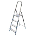 Drabina aluminiowa Bayersystem BS-DA4 150kg niebieskie elementy plastikowe - skos