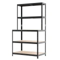 Regał metalowy schodkowy wciskany P2P R200 180x100x30/60 100/200kg grafitowy MDF skos