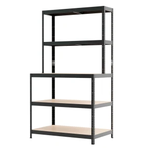 Regał metalowy schodkowy wciskany P2P R200 180x100x30/60 100/200kg grafitowy MDF