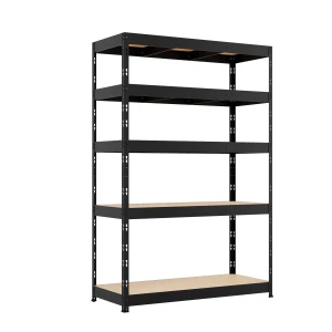 Regał metalowy wciskany R300 180x120x40 300kg czarny HDF