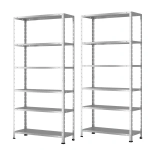 Zestaw regałów metalowych skręcanych MIKRO ND3 180x75x30 40kg ocynk - 2 sztuki