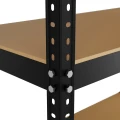 Regał metalowy skręcany STABIL 180x90x40 200kg czarny HDF - profil nogi ze skręcaną półką