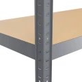 Regał metalowy wciskany P2P 180x160x40 250kg grafitowy 4 półki - noga z profilem wciskanym