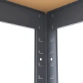 Regał metalowy wciskany P2P 180x160x40 250kg grafitowy 4 półki - noga z półką