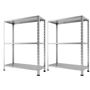 Zestaw regałów metalowych skręcanych MIKRO R30 75x75x30 30kg ocynk - 2 sztuki