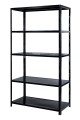 Regał metalowy wciskany BR-WW 185x100x40 100kg czarny - skos