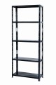 Regał metalowy wciskany BR-WW 180x80x40 70kg czarny 5 półek - skos