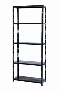 Regał metalowy wciskany BR-WW 180x80x40 70kg czarny 5 półek