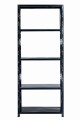 Regał metalowy wciskany BR-WW 180x80x40 70kg czarny 5 półek - front