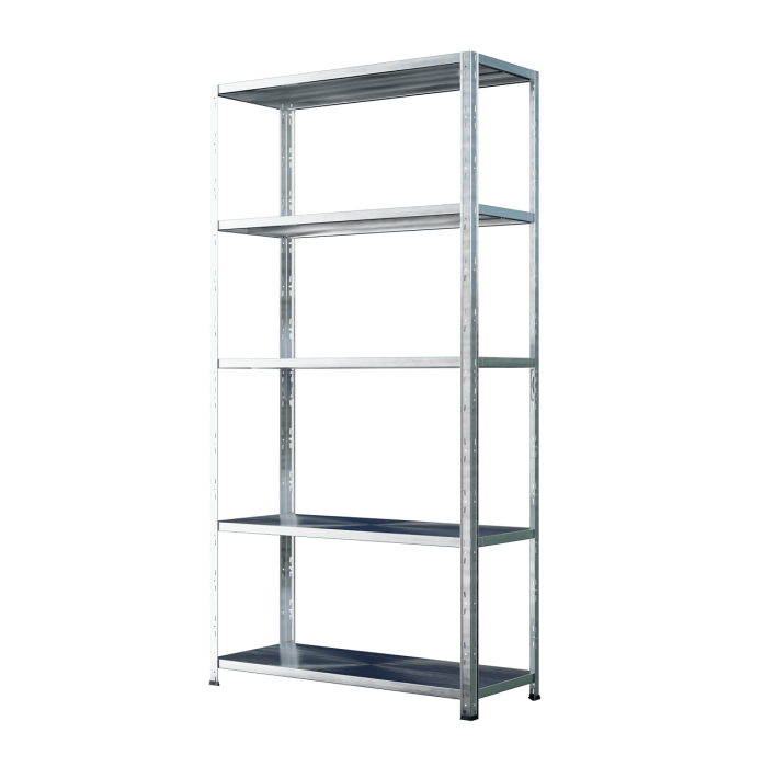 Regał metalowy wciskany BR-WW 180x80x40 70kg ocynk 5 półek - skos