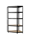 Regał metalowy wciskany narożny P2P R175 180x70x70x40 175kg czarny HDF - skos