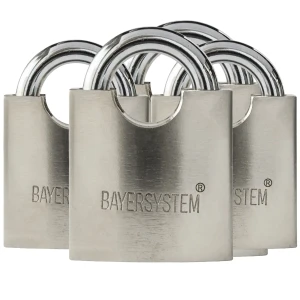 Zestaw kłódek jarzmowych żelaznych Bayersystem PL 70 - 4 sztuki